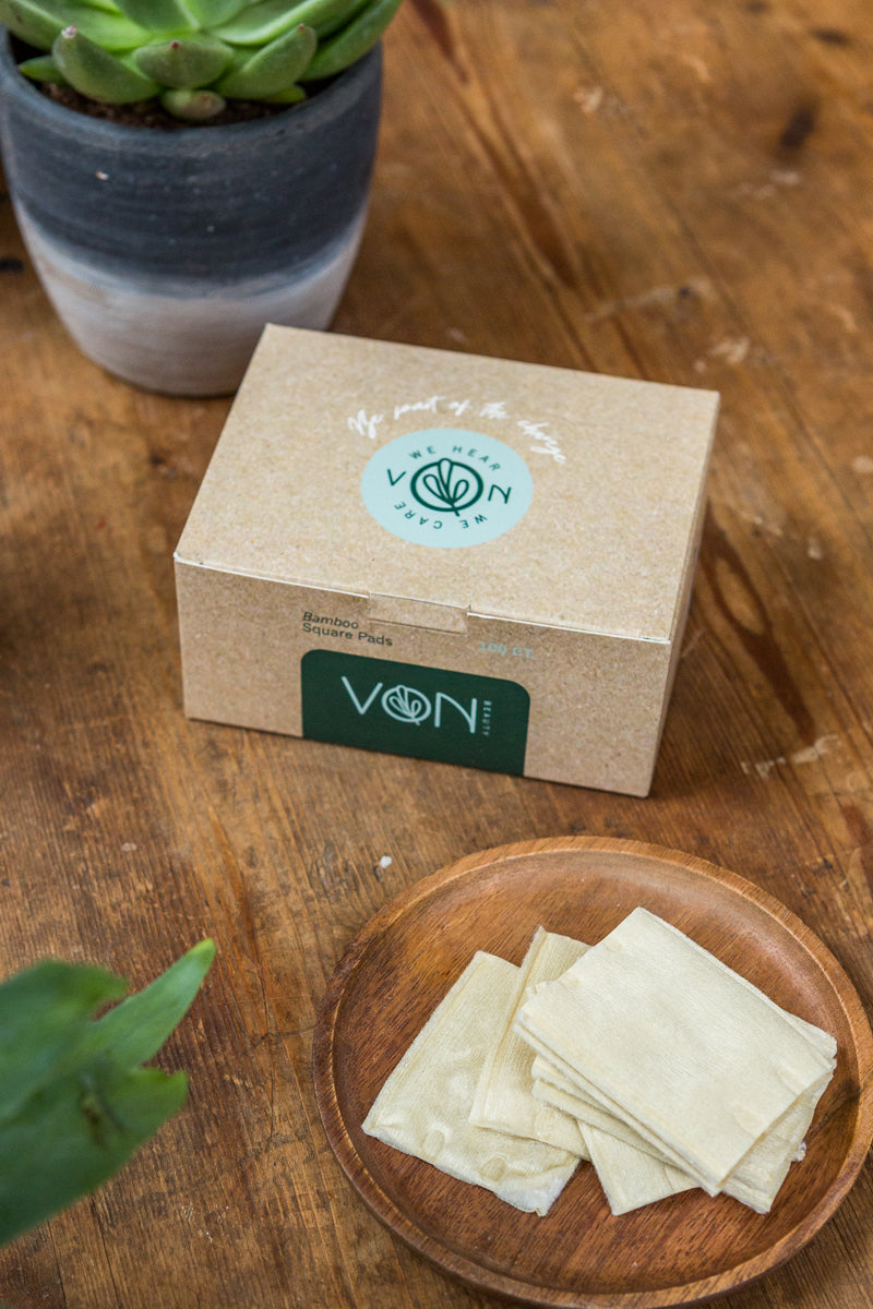 Bamboo Square Pads - Von Beauty