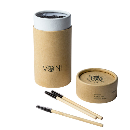 Bamboo Rubber Head Mascara Wands - Von Beauty