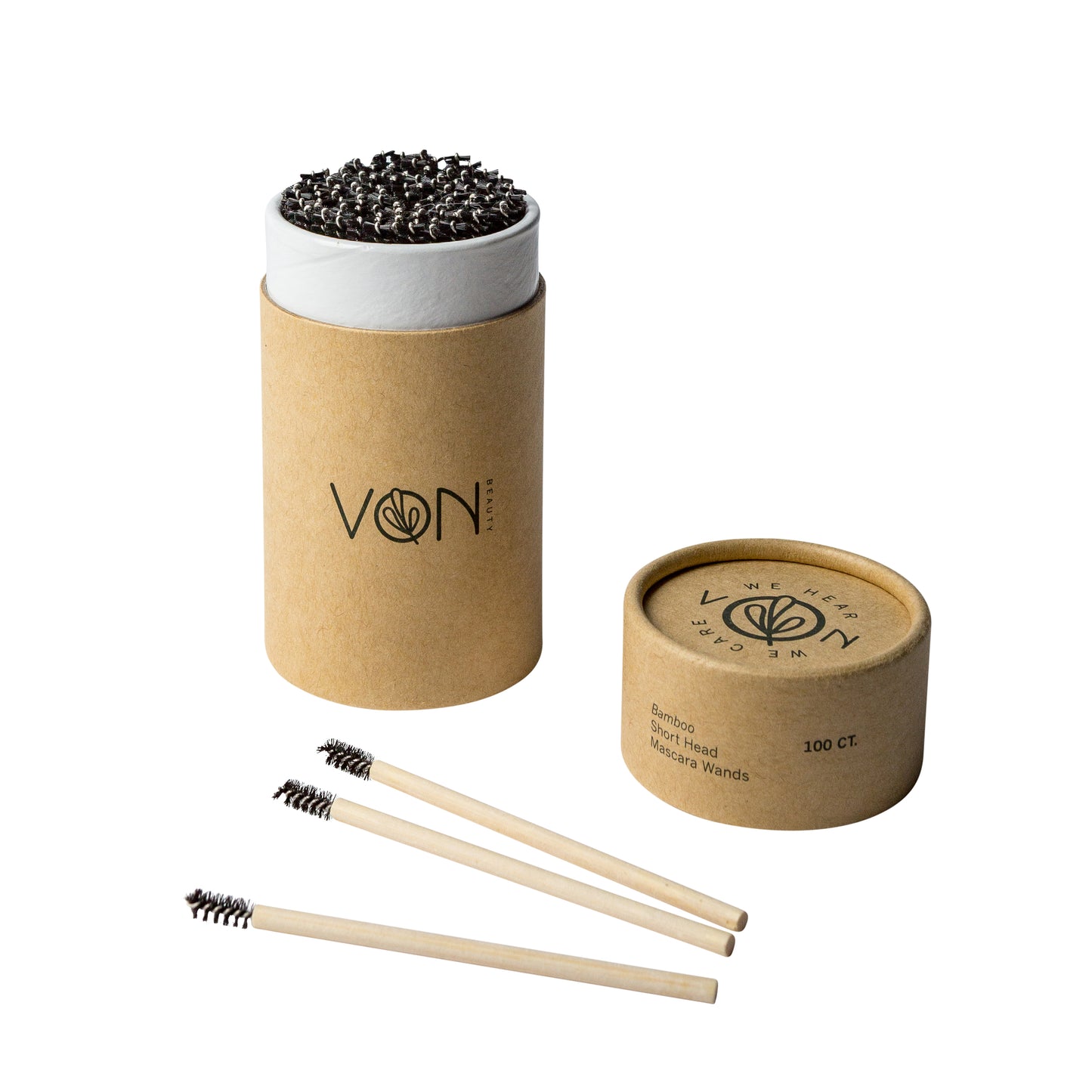 Bamboo Short Head Mascara Wands - Von Beauty